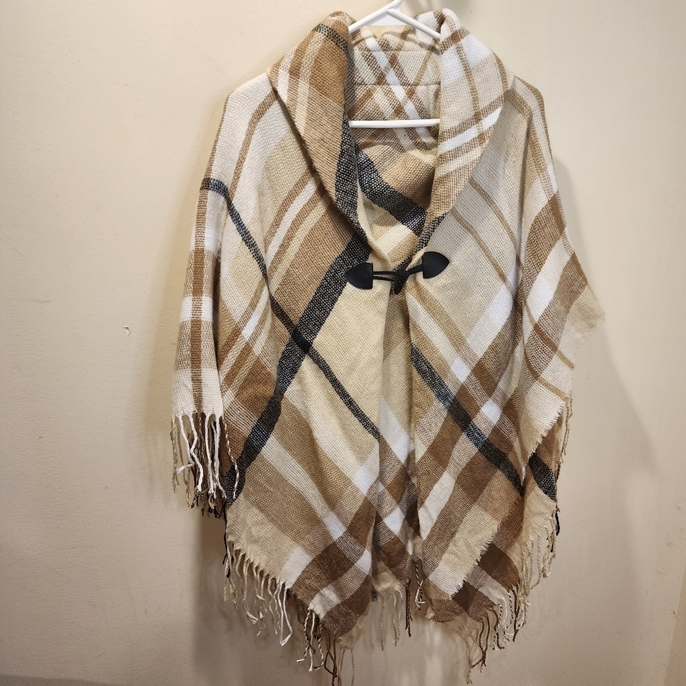 West Lood Plaid 100% Acrylic Poncho